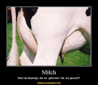 Milch – Was hat derjenige, der sie `gefunden´ hat, nur gesucht? 