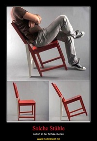 Solche Stühle – sollten in der Schule stehen 