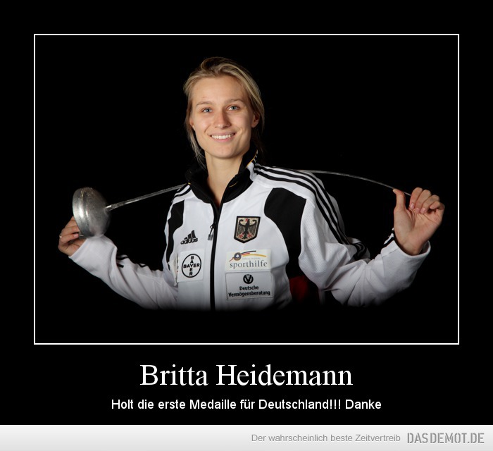 Britta Heidemann – Holt die erste Medaille für Deutschland!!! Danke 