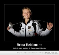 Britta Heidemann – Holt die erste Medaille für Deutschland!!! Danke 