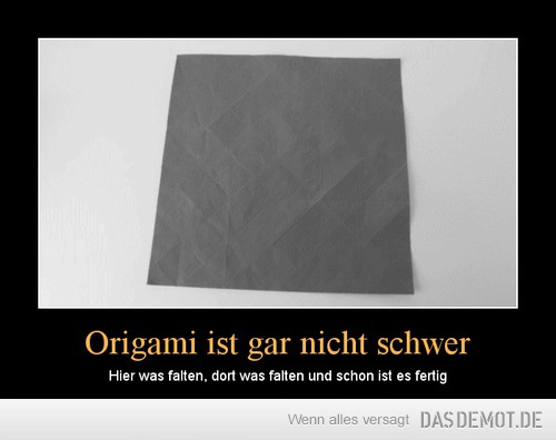 Origami ist gar nicht schwer – Hier was falten, dort was falten und schon ist es fertig 