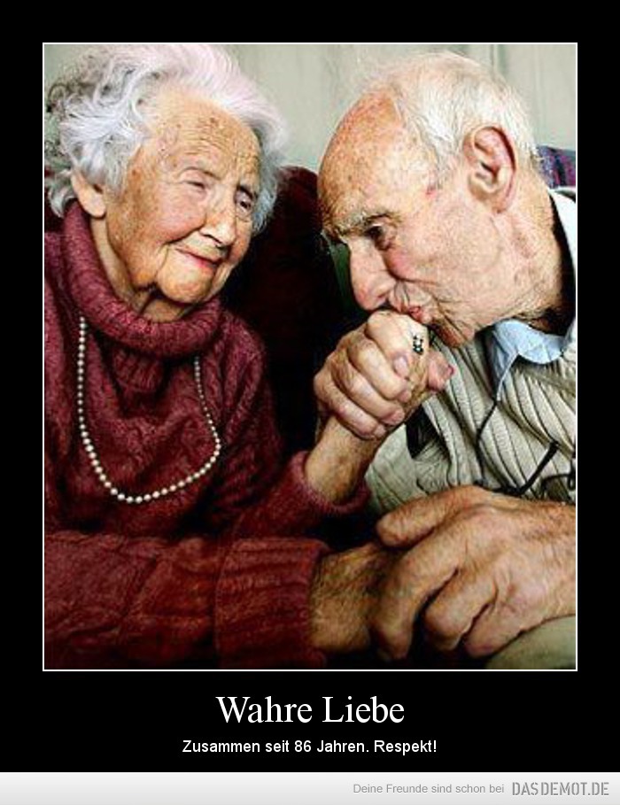 Wahre Liebe – Zusammen seit 86 Jahren. Respekt! 