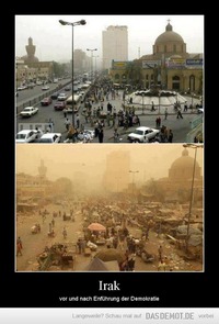 Irak – vor und nach Enführung der Demokratie 
