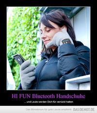 HI FUN Bluetooth Handschuhe – ... und Leute werden Dich für verrückt halten 