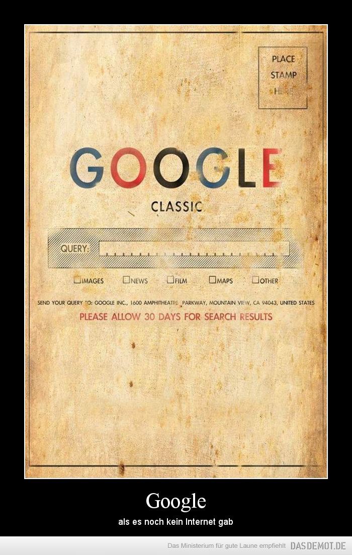 Google – als es noch kein Internet gab 