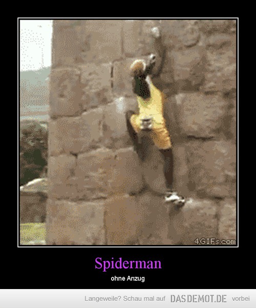 Spiderman – ohne Anzug 