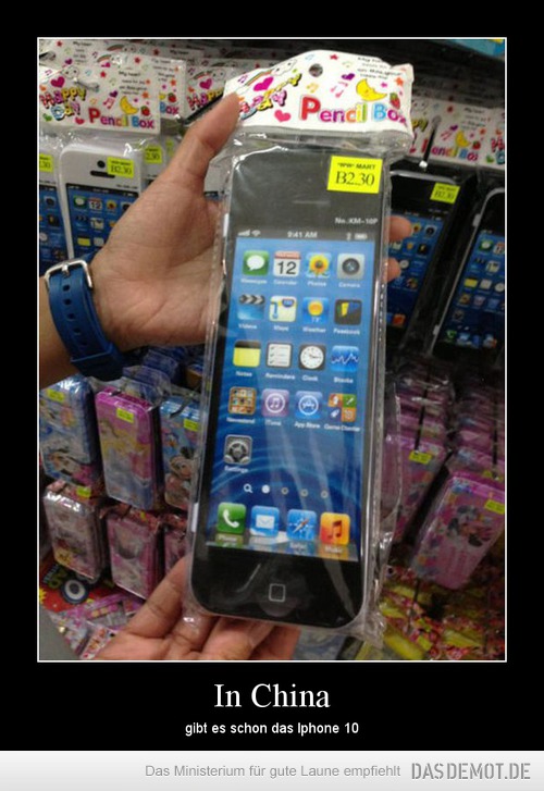 In China – gibt es schon das Iphone 10 