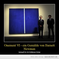 Onement VI - ein Gemälde von Barnett Newman – Verkauft für 43,8 Millionen Dollar 