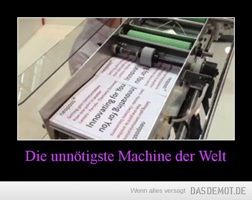 Die unnötigste Machine der Welt –  