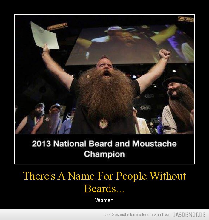 There&apos;s A Name For People Without Beards... – Women 