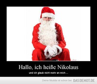 Hallo, ich heiße Nikolaus – und ich glaub nicht mehr an mich ... 