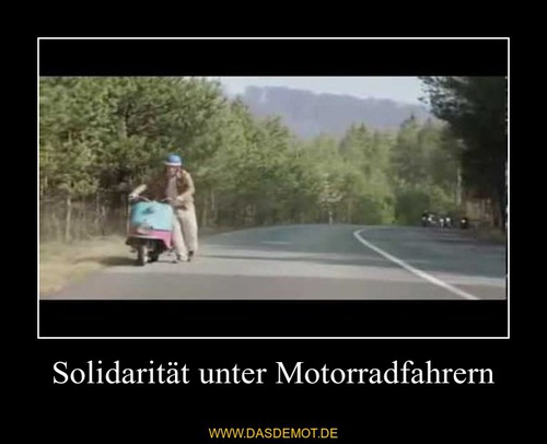 Solidarität unter Motorradfahrern –  